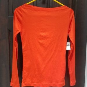 Nwt Gap sz S cotton long sleeve boat neck T-shirt